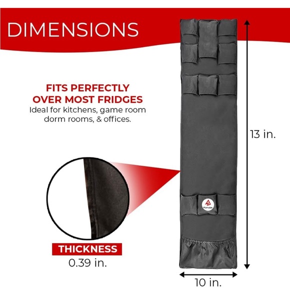 Multi Pocket Over Fridge Storage Solution Space Efficient Mini Fridge Organizer - Picture 3 of 8